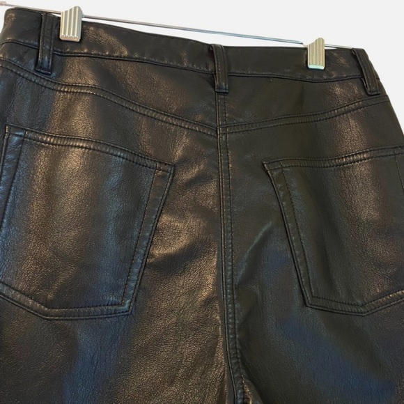 Wilfred The Melina Black Faux Vegan Leather Trousers Pants Sz 4 Mobwife 90s Vibe - Picture 4 of 8